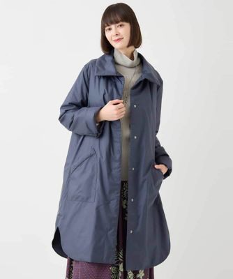 【大きいサイズ】杢調タフタステンカラーダウンコート