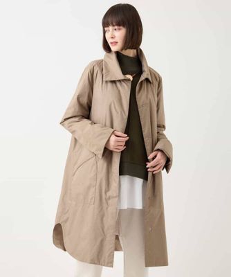 【大きいサイズ】杢調タフタステンカラーダウンコート