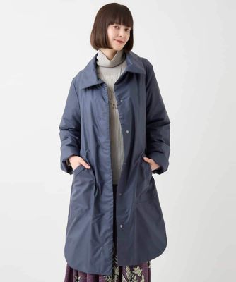 【大きいサイズ】杢調タフタステンカラーダウンコート