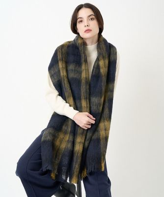 ＜CHRISTIAN AUJARD (Women)＞モヘヤシャギーチェックストール