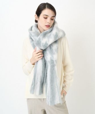 CHRISTIAN AUJARD (Women)/クリスチャン オジャール モヘヤシャギー千鳥ストール 91ライトグレー系 スカーフ・ショール【三越伊勢丹/公式】