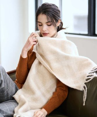 CHRISTIAN AUJARD (Women)/クリスチャン オジャール エアリーバイアスチェックストール 82ベージュ スカーフ・ショール【三越伊勢丹/公式】