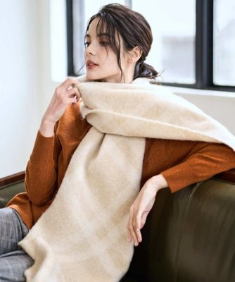 エアリーバイアスチェックストール | CHRISTIAN AUJARD (Women