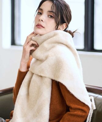 エアリーバイアスチェックストール | CHRISTIAN AUJARD (Women