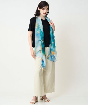 シルクシフォンフラワーストール