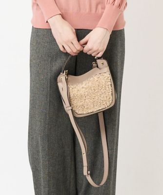 CHRISTIAN AUJARD (Women)/クリスチャン オジャール フェイクムートン2WAYバッグ 82ベージュ 旅行用かばん・バッグ【三越伊勢丹/公式】