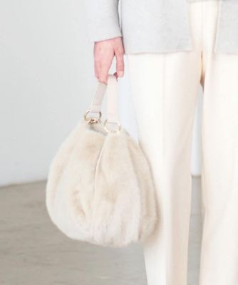 CHRISTIAN AUJARD (Women)/クリスチャン オジャール [2WAYタイプ]フェイクファーバック 80アイボリー ハンドバッグ【三越伊勢丹/公式】