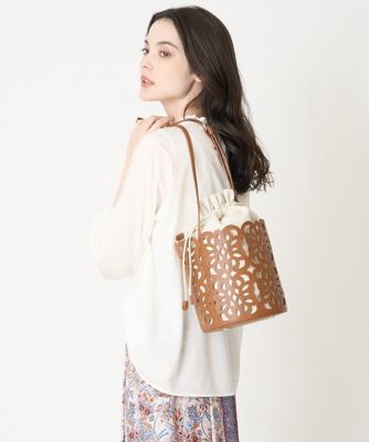 CHRISTIAN AUJARD (Women)/クリスチャン オジャール オリジナルロゴカットワークバッグ 83ブラウン 旅行用かばん・バッグ【三越伊勢丹/公式】