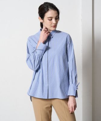 CHRISTIAN AUJARD (Women)/クリスチャン オジャール 長袖ストライプブラウス 55ブルー トップス【三越伊勢丹/公式】