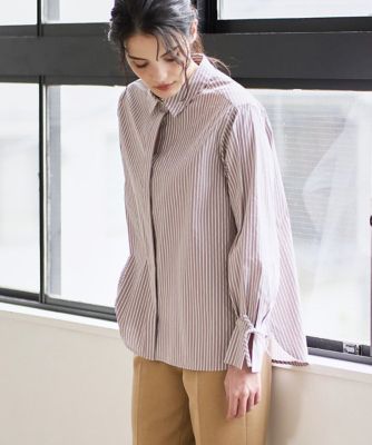 CHRISTIAN AUJARD (Women)/クリスチャン オジャール 長袖ストライプブラウス 84ベージュ トップス【三越伊勢丹/公式】