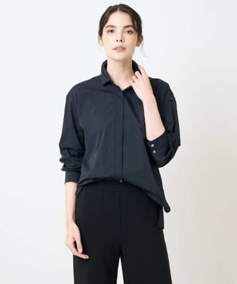 CHRISTIAN AUJARD (Women)/クリスチャン オジャール 長袖タフタブラウス 57ネイビー トップス【三越伊勢丹/公式】