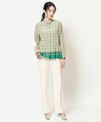 セットアップ対応］ノスタルジックフローラルプリントブラウス