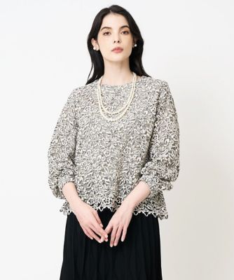 ＜CHRISTIAN AUJARD (Women)＞フラワーモールレースブラウス