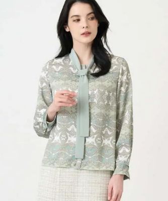 ＜CHRISTIAN AUJARD (Women)＞レーシーオーナメントプリントブラウス