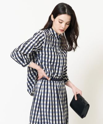 ＜CHRISTIAN AUJARD (Women)＞［セットアップ対応］シャンブレーチェックブラウス