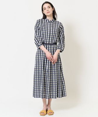 ［セットアップ対応］シャンブレーチェックブラウス