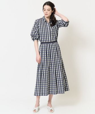 ［セットアップ対応］シャンブレーチェックブラウス