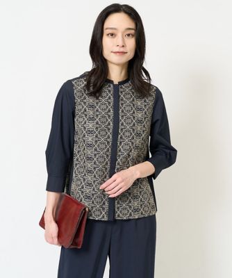 アラベスク刺繍ブラウス