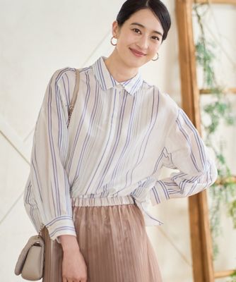 ＜CHRISTIAN AUJARD (Women)＞ドビーストライプブラウス