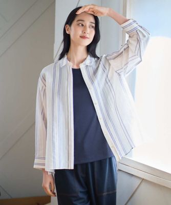 【2017SS】 コットンシルクドビーストライプブラウス 楽天市場】セール☆1990円→1490円 コットンドビーストライプブラウス