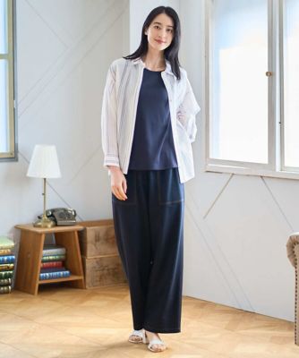 【2017SS】 コットンシルクドビーストライプブラウス コットンドビーストライプブラウス レディース[品番：PA000017367