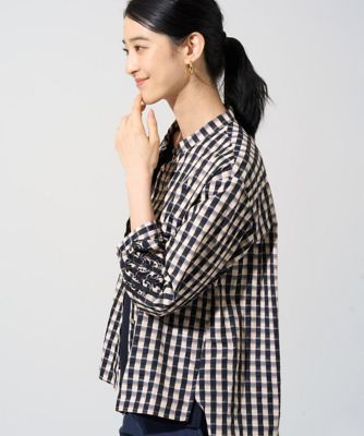 ＜CHRISTIAN AUJARD (Women)＞［セットアップ対応］シャンブレーチェックブラウス