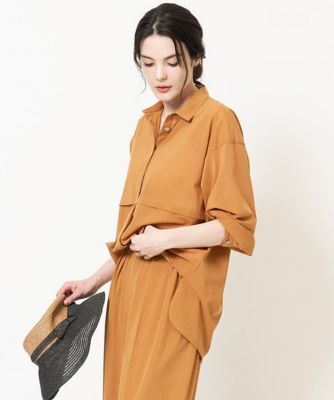 ＜CHRISTIAN AUJARD (Women)＞［接触冷感／セットアップ対応］ドロップショルダーブラウス