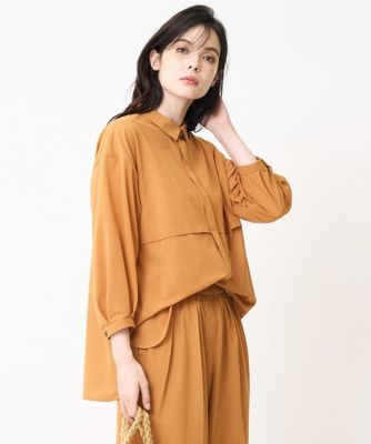 ［接触冷感／セットアップ対応］ドロップショルダーブラウス