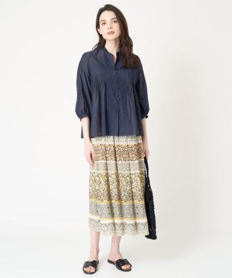 クロス刺繍デザインブラウス