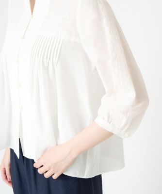 クロス刺繍デザインブラウス