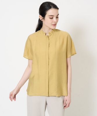 ＜CHRISTIAN AUJARD (Women)＞［ドライタッチ］シルク混シアーブラウス