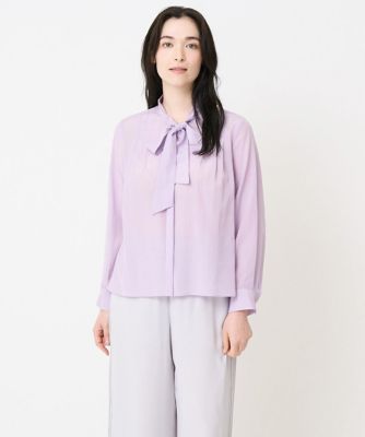 ＜CHRISTIAN AUJARD (Women)＞長袖ボウタイブラウス
