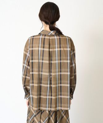クリスチャンオジャール（christianaujard）/[セットアップ対応・ドライタッチ]ラメシャンブレーチェックブラウス セットアップ対応・ドライタッチ］ラメシャンブレーチェックブラウス