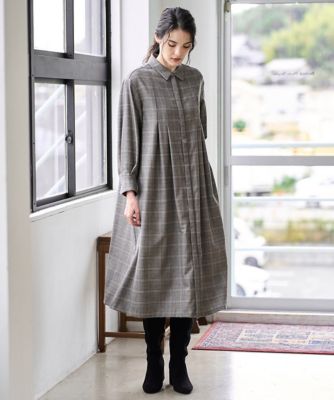 ＜CHRISTIAN AUJARD (Women)＞グレンチェックワンピース