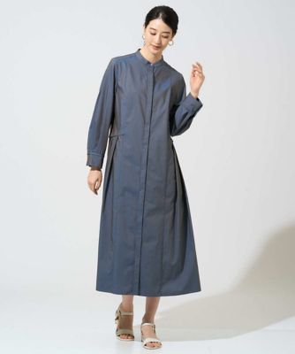 タグ付き未使用 クリスチャン オジャール リネン シャツワンピース 金ボタン バンドカラーシャツワンピース | CHRISTIAN AUJARD (Women