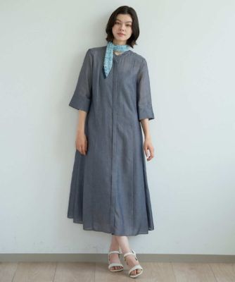 バンドカラーシアーワンピース | CHRISTIAN AUJARD (Women