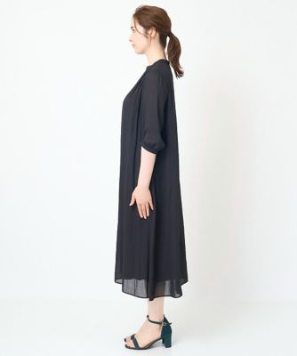 ［接触冷感・ドライタッチ］ギャザーデザインワンピース