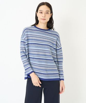 ジャガードボーダーニット