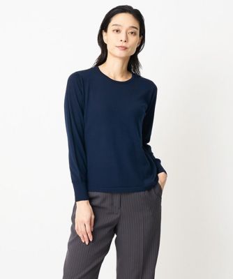 CHRISTIAN AUJARD (Women)/クリスチャン オジャール [アンサンブル対応]長袖プルオーバーニット 57ネイビー トップス【三越伊勢丹/公式】