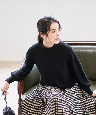 CHRISTIAN AUJARD (Women)/クリスチャン オジャール ホールガーメントニットプルオーバー 94ブラック トップス【三越伊勢丹/公式】