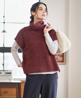 CHRISTIAN AUJARD (Women)/クリスチャン オジャール オフタートルニットベスト 17ボルドー トップス【三越伊勢丹/公式】
