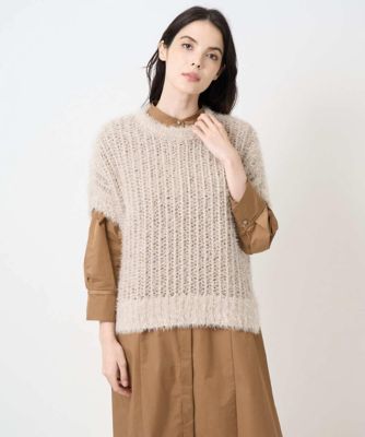 ＜CHRISTIAN AUJARD (Women)＞フェザーヤーンベスト