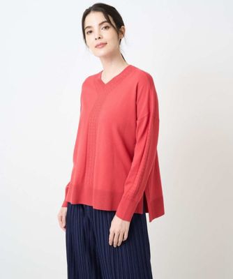 CHRISTIAN AUJARD (Women)/クリスチャン オジャール Vネックプルオーバーニット 03ピンク トップス【三越伊勢丹/公式】