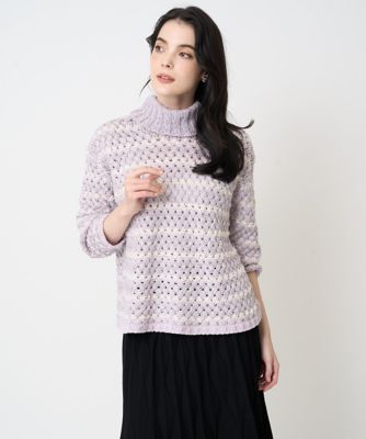 ＜CHRISTIAN AUJARD (Women)＞バスケットジャカードプルオーバーニット