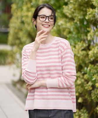 ＜CHRISTIAN AUJARD (Women)＞タックボーダーニットプルオーバー