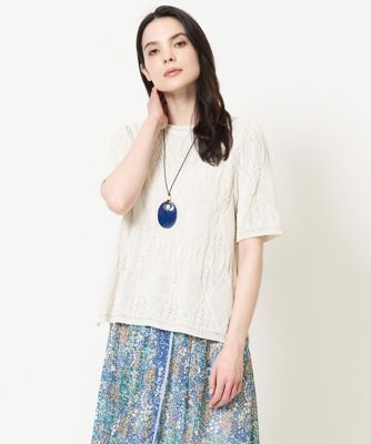 ＜CHRISTIAN AUJARD (Women)＞ラメデザインサマーニット