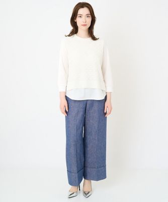 透かし編みニットベスト