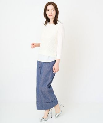 透かし編みニットベスト