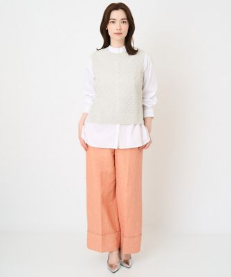 透かし編みニットベスト