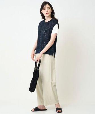 透かし編みニットベスト